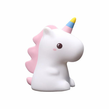 Unicorn Cartoon Cute Soft Light Night Light Baby Sleeping with Good-Looking Bedroom Decoration Table Lamp Silicone Night Lamp