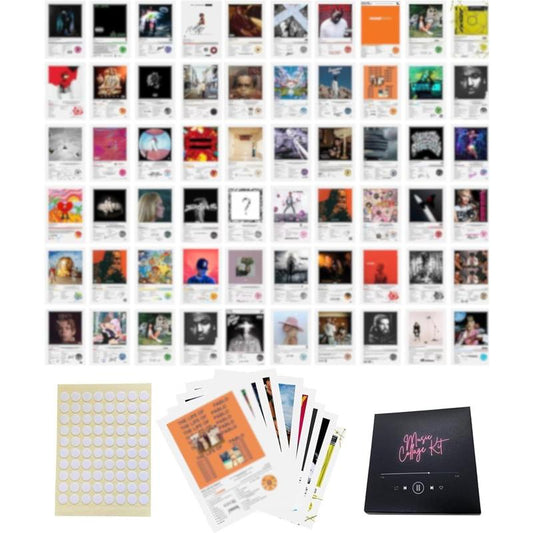 100 Pcs Album Cover Posters, Music Posters, Bedroom Posters, Rapper Room Decor, Music Artist Posters, Rap Album Art, 6X6 Inch Prints | 100 Posters & 50 Stickers… (100 Pcs)